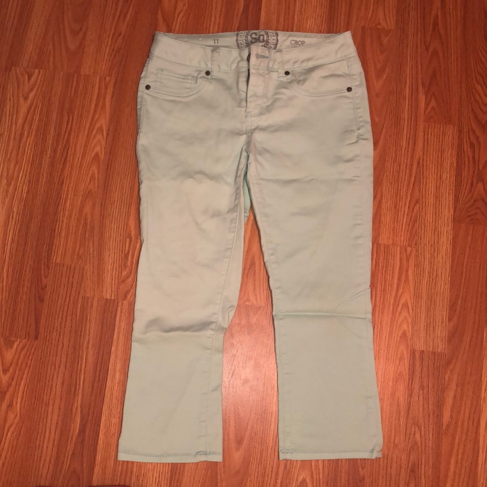 SO Teal Denim Capris